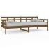 Sofá cama madera maciza de pino marrón miel 90x200