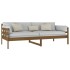 Sofá cama madera maciza de pino marrón miel 90x200