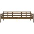 Sofá cama madera maciza de pino marrón miel 90x200