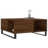 Mesa de centro madera contrachapada roble marrón 80x80x36,5
