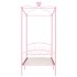 Estructura de cama con dosel metal rosa 100x200