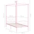 Estructura de cama con dosel metal rosa 100x200