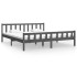 Estructura de cama madera maciza gris 200x200