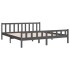 Estructura de cama madera maciza gris 200x200