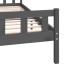 Estructura de cama madera maciza gris 200x200