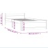 Estructura de cama individual madera maciza gris 75x190