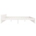 Estructura de cama madera maciza blanco 200x200