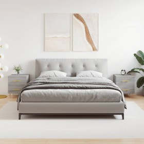 Mesitas noche 2 uds madera ingeniería gris Sonoma 40x35x47,5