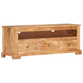 Mueble de TV madera maciza de acacia marrón 110x30x40