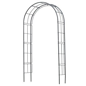 Nature Arco para jardín de metal negro 229x38x113