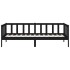 Sofá cama de madera maciza de pino negro 80x200