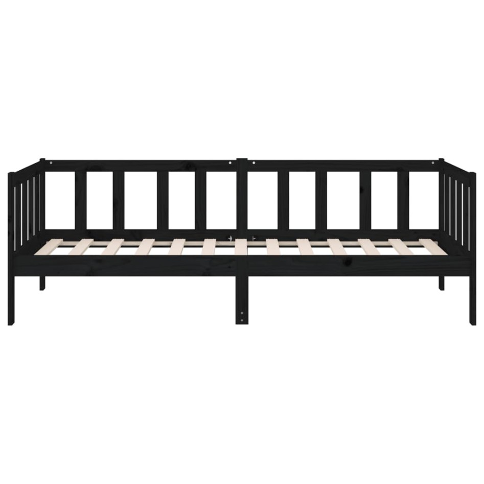 Sofá cama de madera maciza de pino negro 80x200