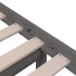 Estructura de cama doble pequeña madera maciza gris 120x190