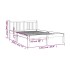 Estructura de cama doble pequeña madera maciza gris 120x190