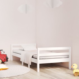 Estructura de cama madera maciza de pino blanco 75x190