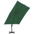 Sombrilla voladiza con poste de aluminio verde 400x300