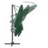 Sombrilla voladiza con poste de aluminio verde 400x300