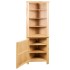 Armario de esquina de madera maciza de roble 59x36x180