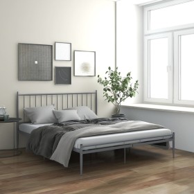 Estructura de cama de metal gris 140x200