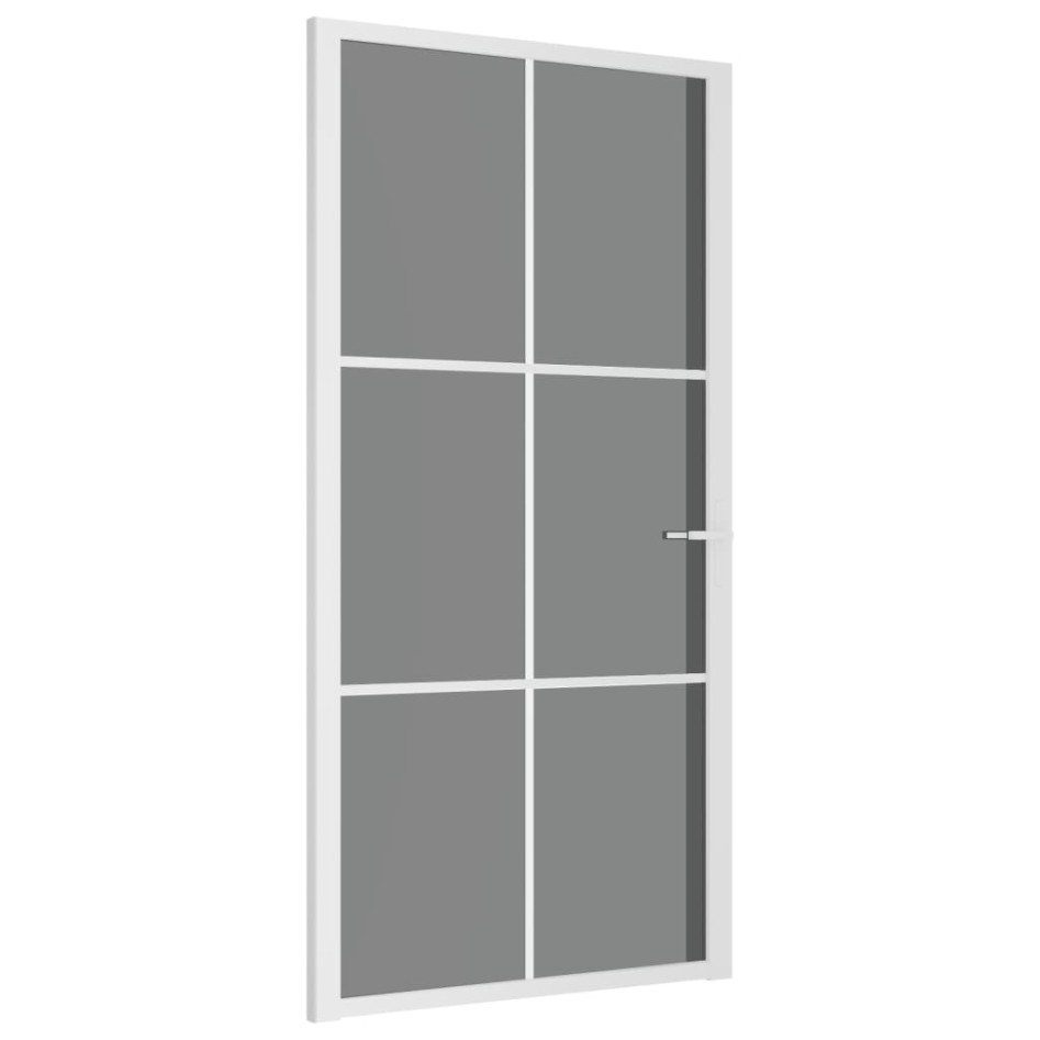 Puerta interior vidrio EGS y aluminio blanco 102,5x201,5