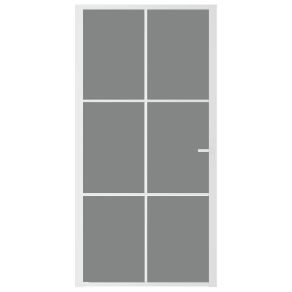 Puerta interior vidrio EGS y aluminio blanco 102,5x201,5