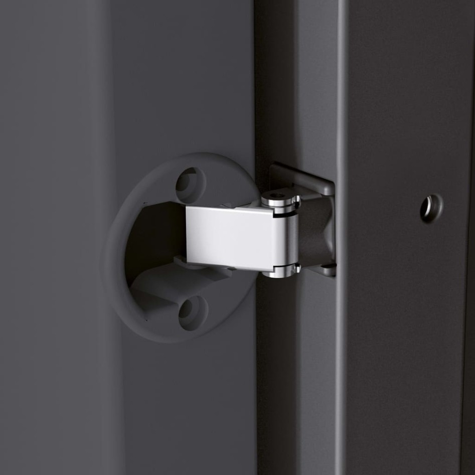 Keter Armario bajo de almacenamiento Garage XL negro y plateado 99