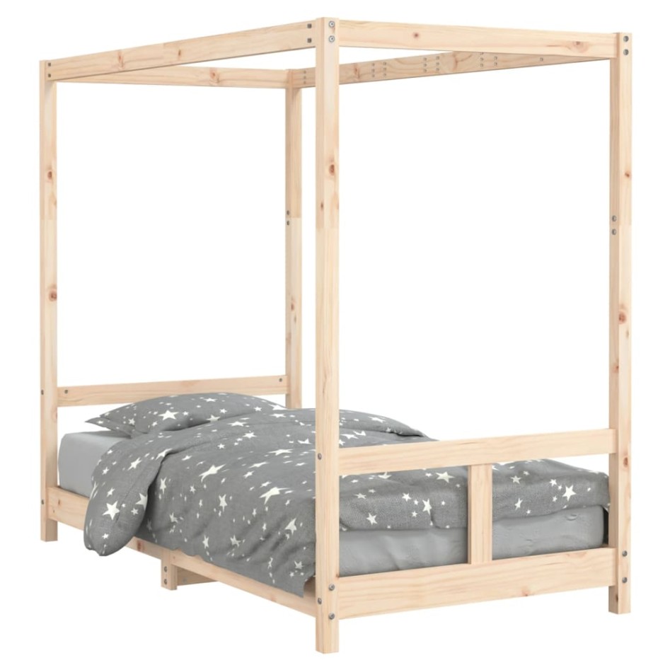 Estructura de cama para niños madera maciza de pino 80x160