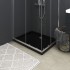 Plato de ducha rectangular negro ABS 70x90