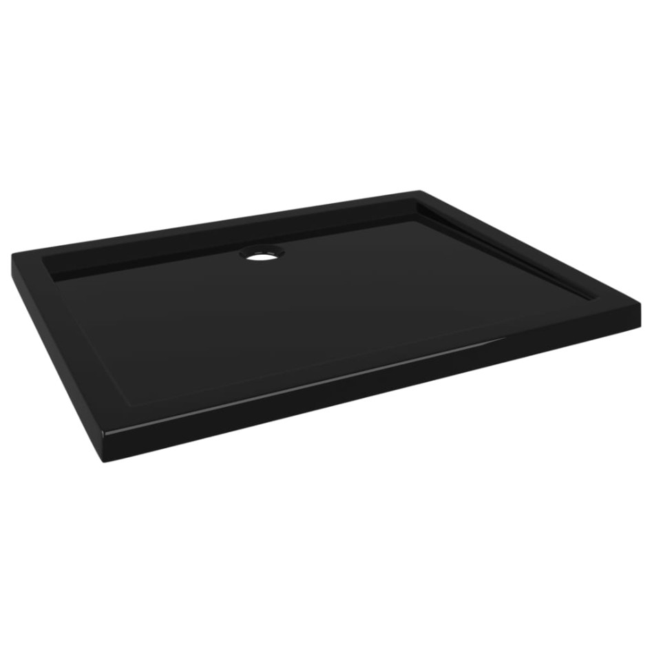 Plato de ducha rectangular negro ABS 70x90