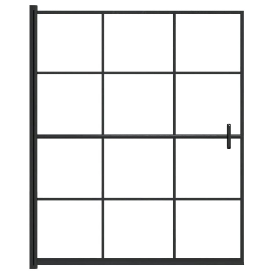 Mampara de ducha ESG negro 116x140