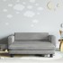 Sofá para niños y reposapiés terciopelo gris claro 100x50x30