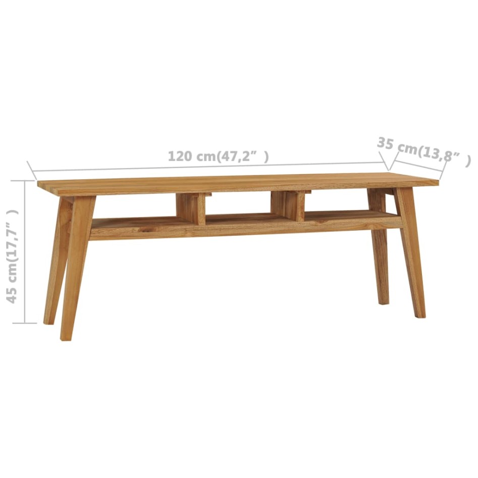 Mueble para TV madera maciza de teca 120x35x45