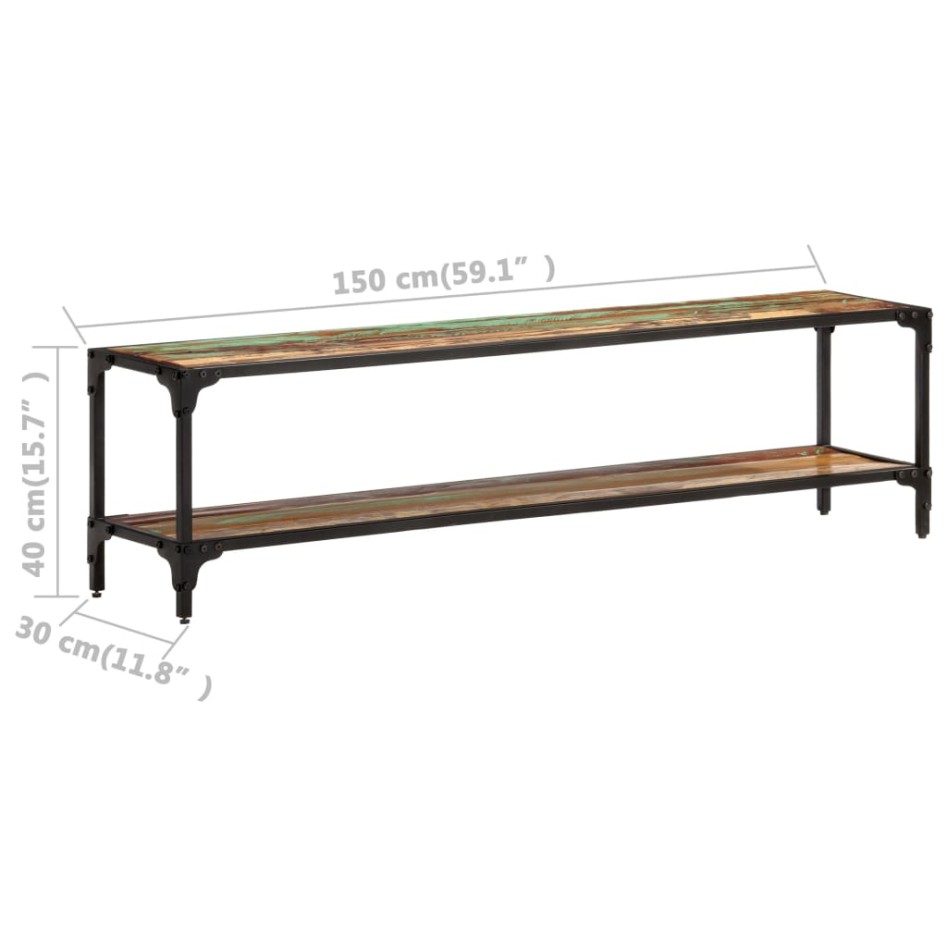 Mueble de TV 150x30x40 cm madera maciza