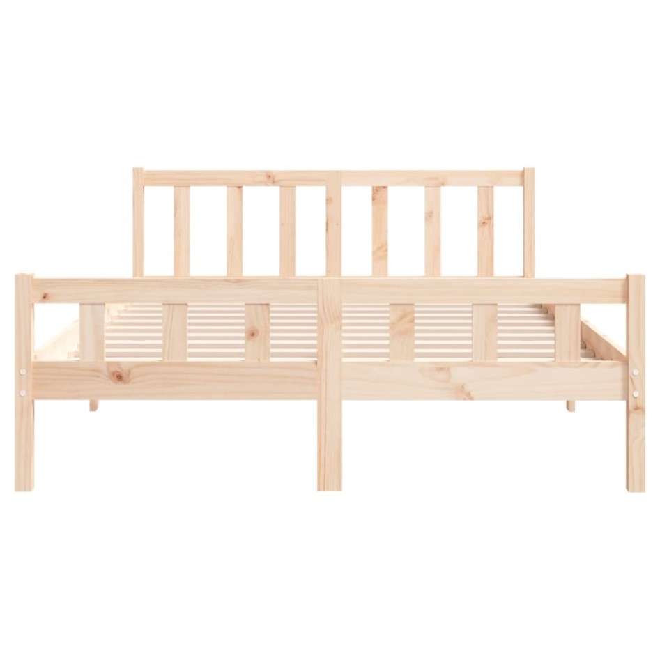 Estructura de cama madera maciza 150x200