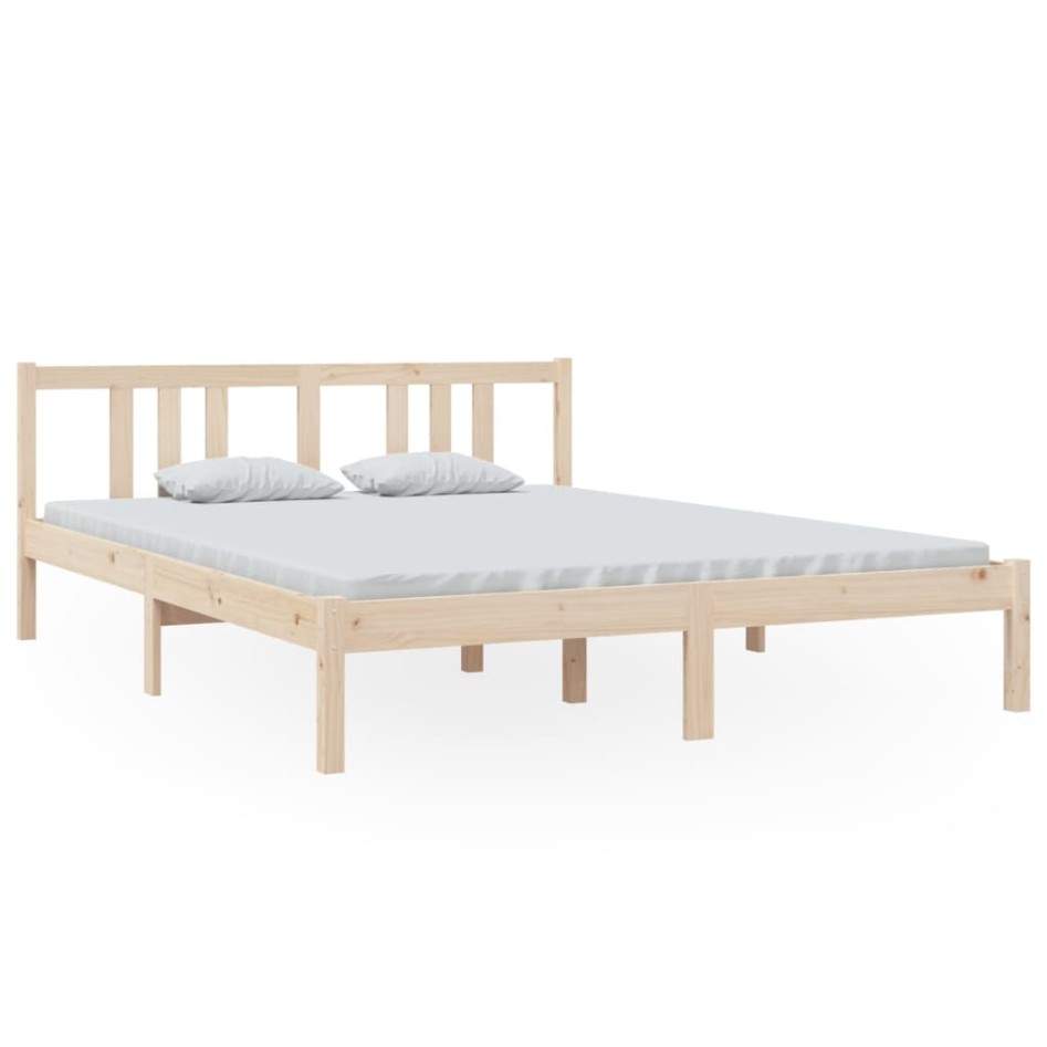 Estructura de cama madera maciza 150x200