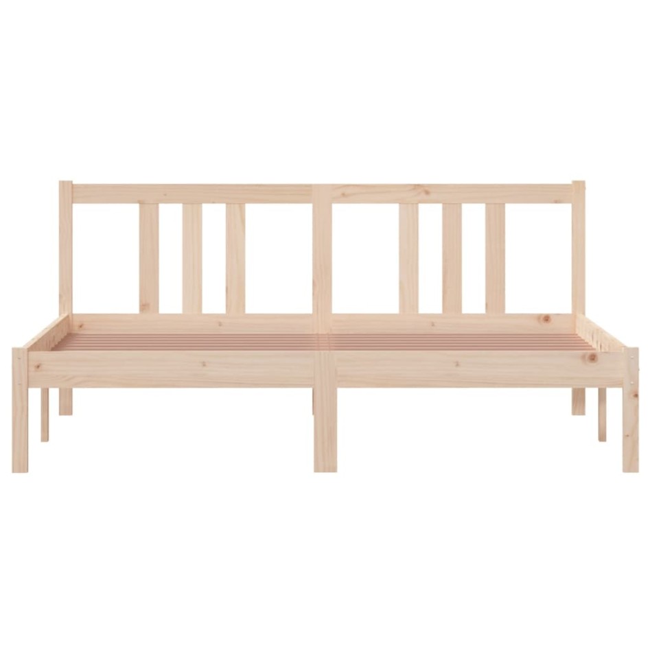 Estructura de cama madera maciza 150x200