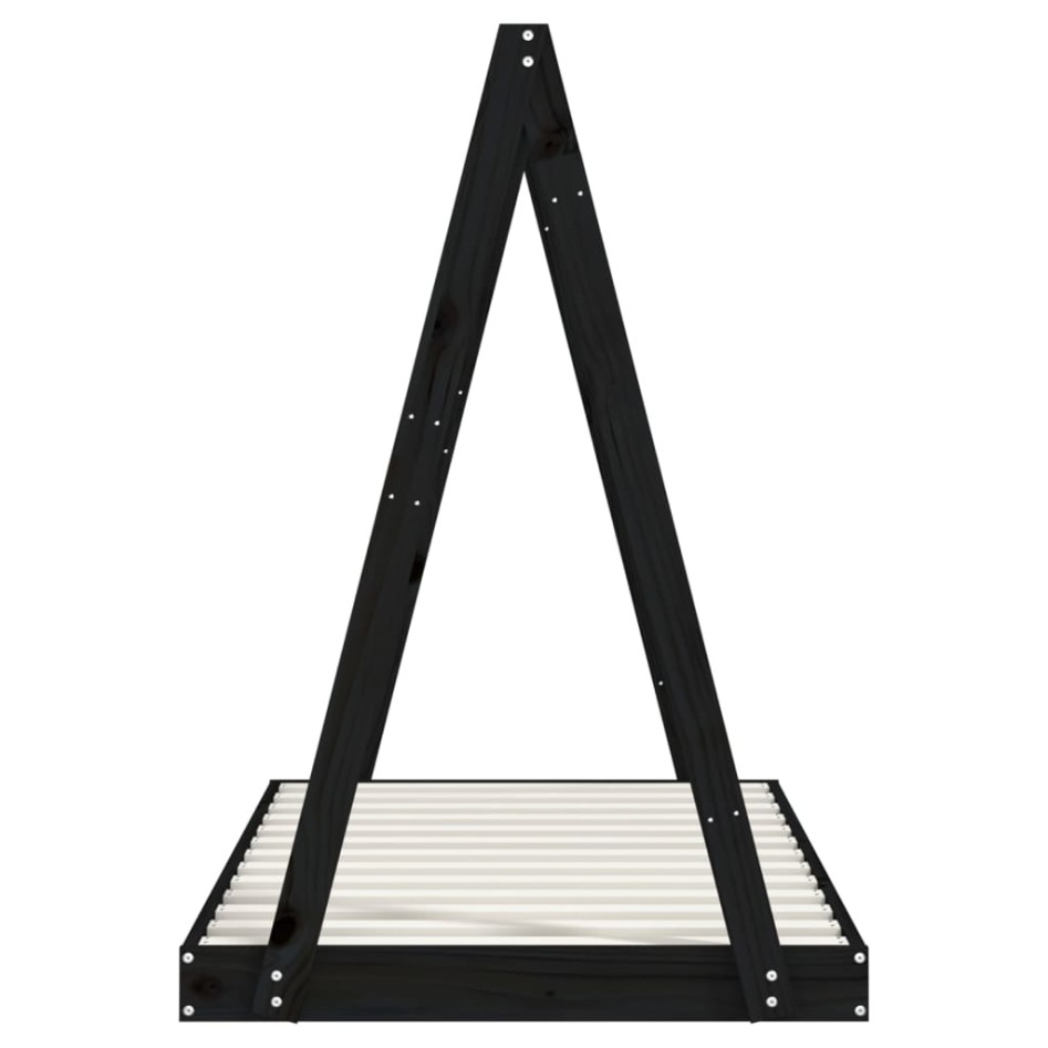 Estructura de cama para niños madera de pino negro 80x160