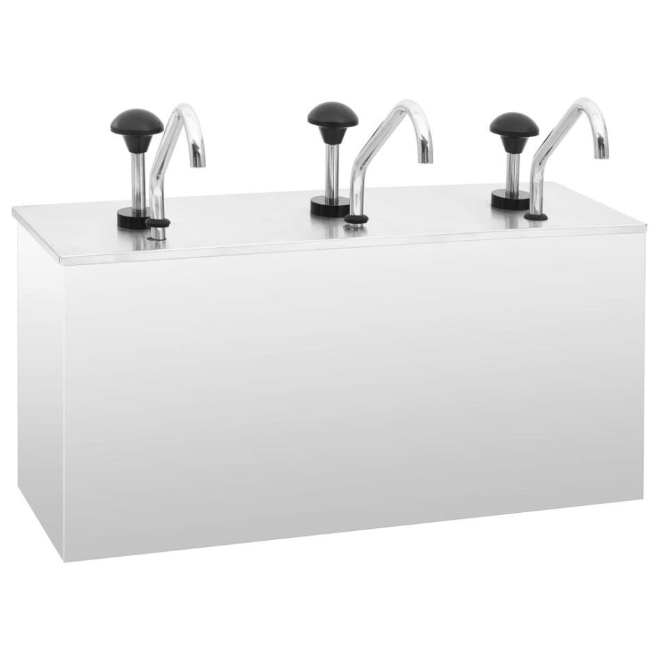 Dispensador de salsa de acero inoxidable 3 x 3,5