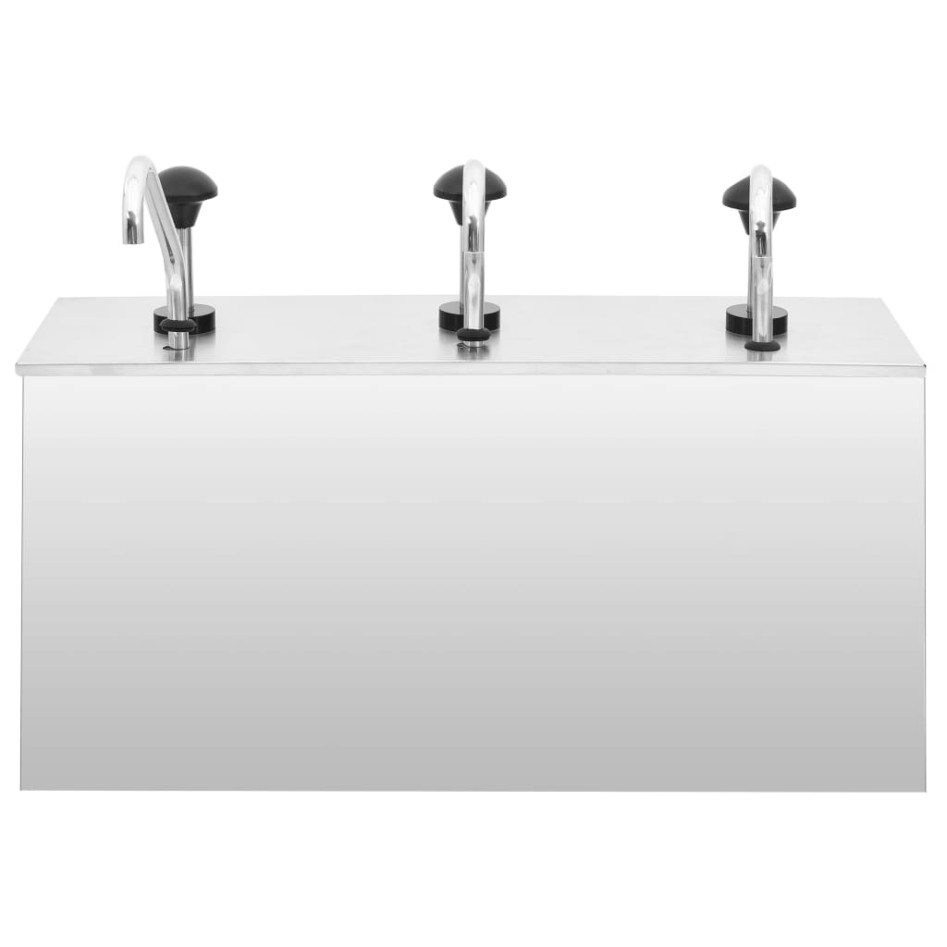 Dispensador de salsa de acero inoxidable 3 x 3,5