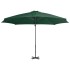 Sombrilla voladiza con poste de aluminio verde 300