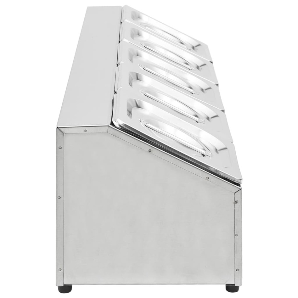 Soporte bandeja Gastronorm con 5 bandejas 1/6 acero