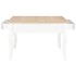 Mesa de centro de madera blanca 80x80x50