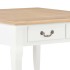 Mesa de centro de madera blanca 80x80x50