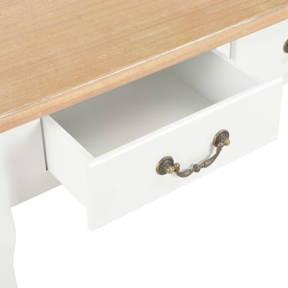 Mesa de centro de madera blanca 80x80x50