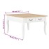 Mesa de centro de madera blanca 80x80x50