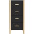 Aparador alto madera contrachapada negro 42x38x90