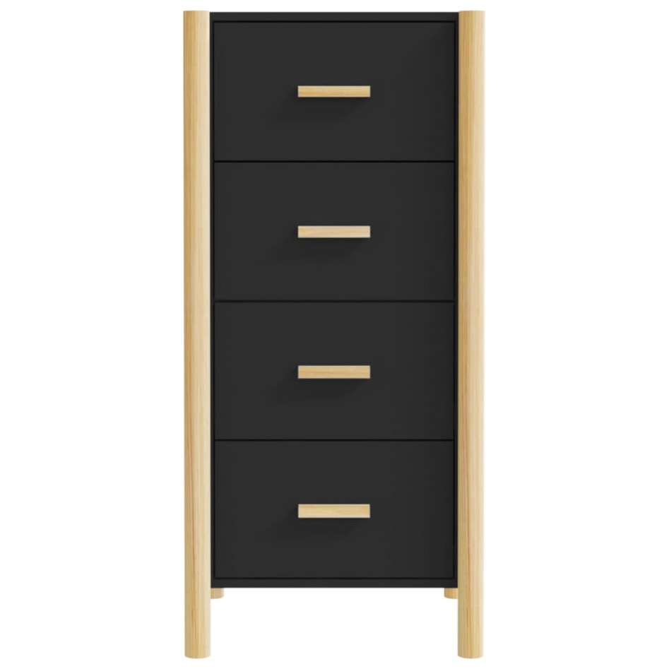 Aparador alto madera contrachapada negro 42x38x90