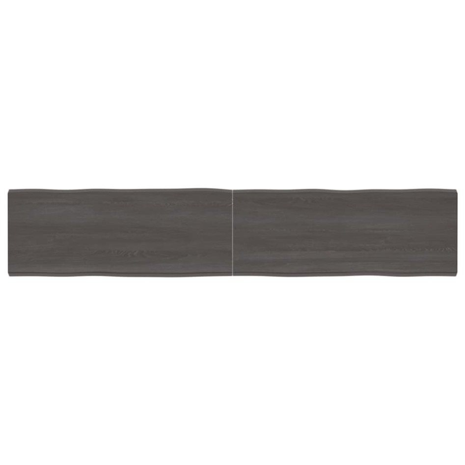 Tablero mesa madera tratada borde vivo marrón 200x40x(2-6)