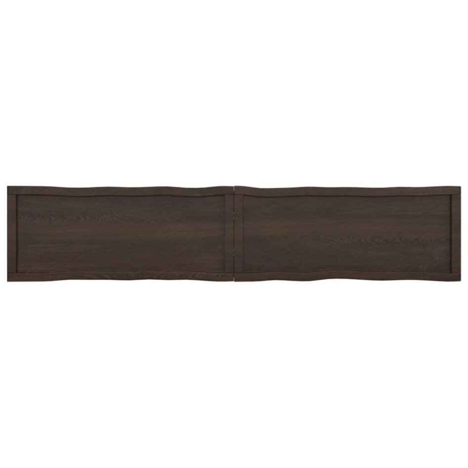 Tablero mesa madera tratada borde vivo marrón 200x40x(2-6)