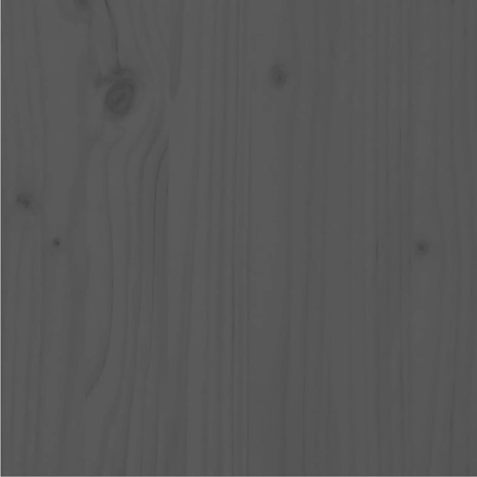 Estructura de cama madera maciza de pino gris 100x200